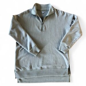 Aerie Long Sleeve Quarter Zip Top Women’s Size Small Casual Oversized Norm core
